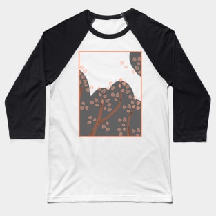 Autumn shrub simple Scandinavian style design Baseball T-Shirt